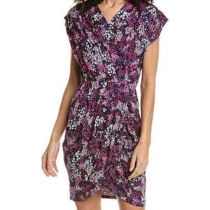 Ted Baker Jersey Faux Wrap Purple Blue Dress Women’s Size 3 (USA 8)